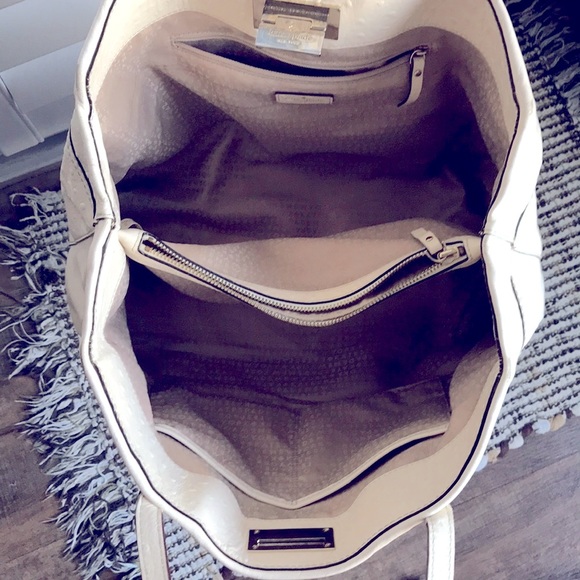 Kate Spade Cream Ostrich Print Leather - Picture 8 of 13
